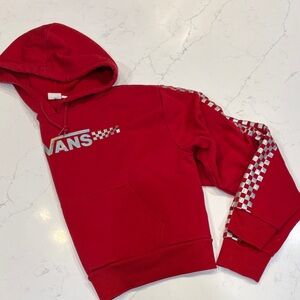 Red Vans Crop Hoodie